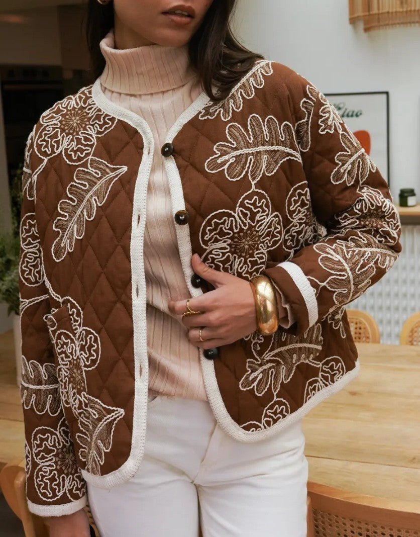 Veste Louna - veste matelassé brodé