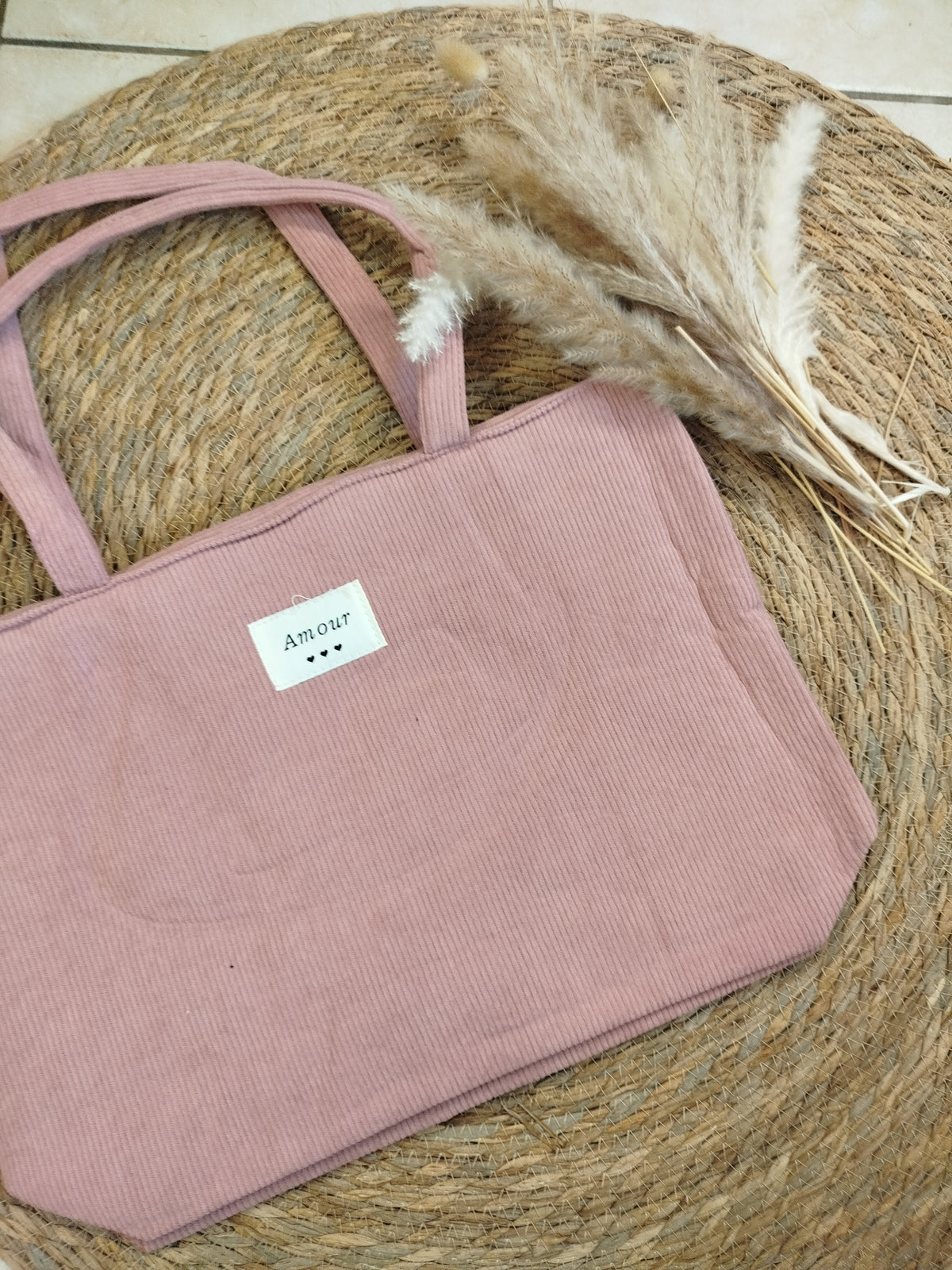 Sac velours AMOUR