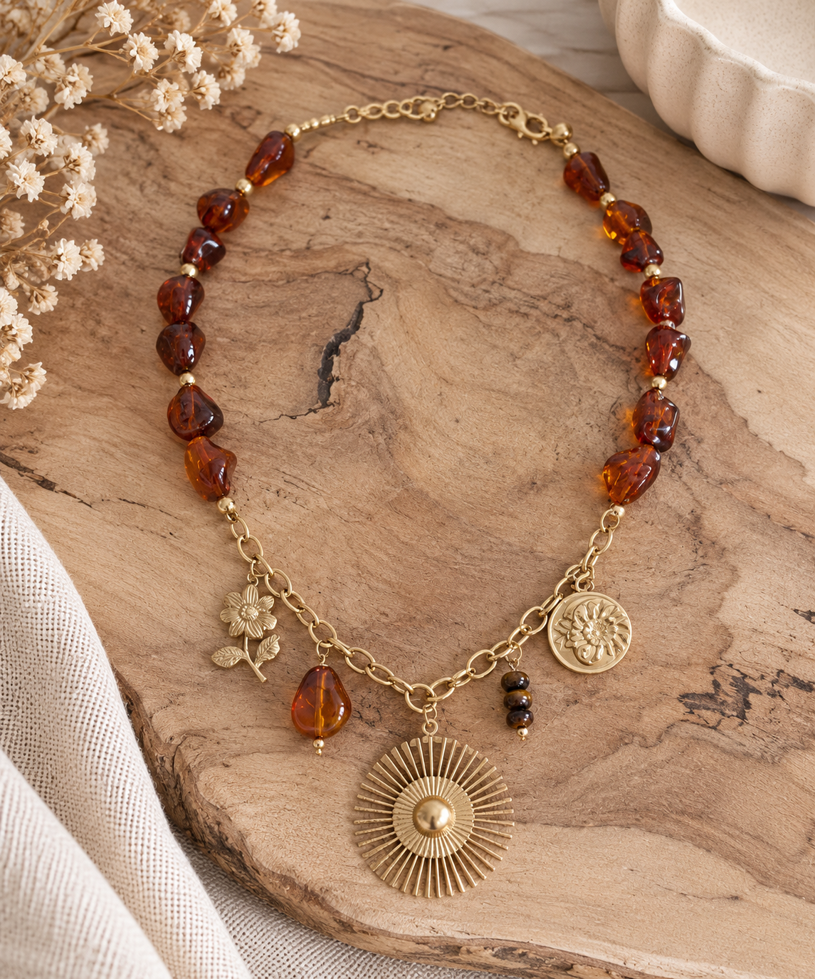 Collier Colline – Pampilles dorées 🤎✨