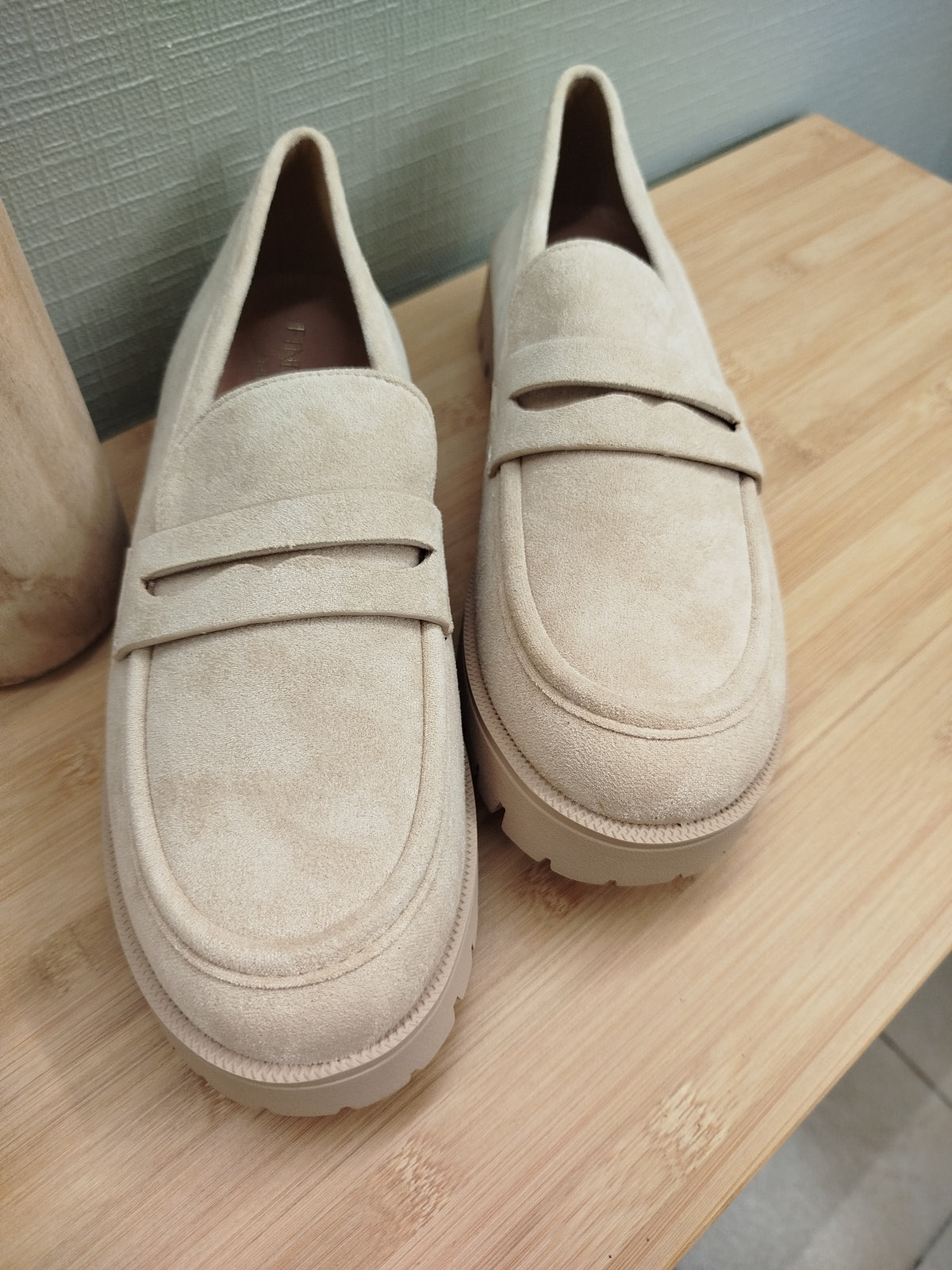 Mocassins Ilona - mocassin en suédine beige