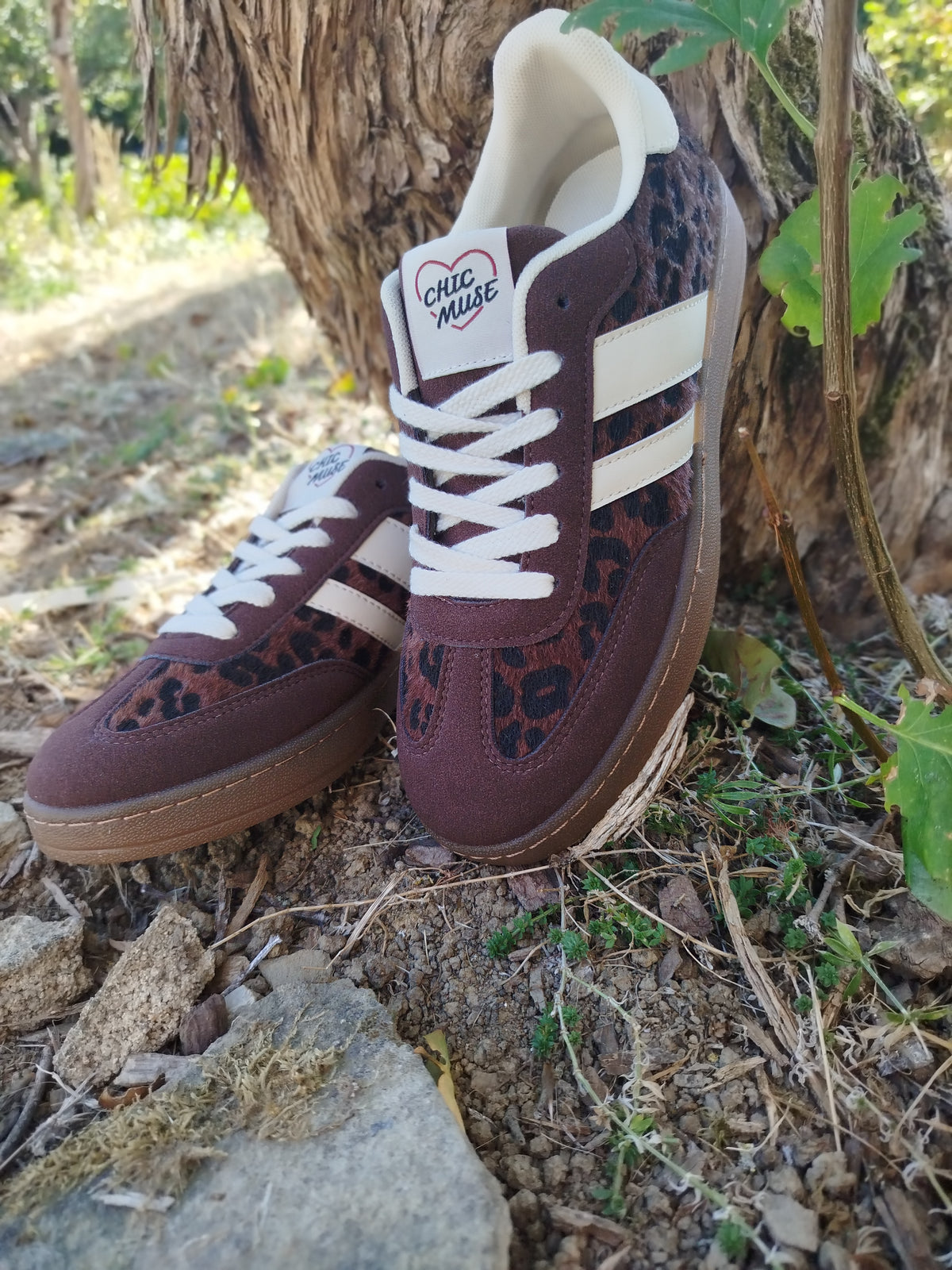 Baskets Léopard – Chocolat
