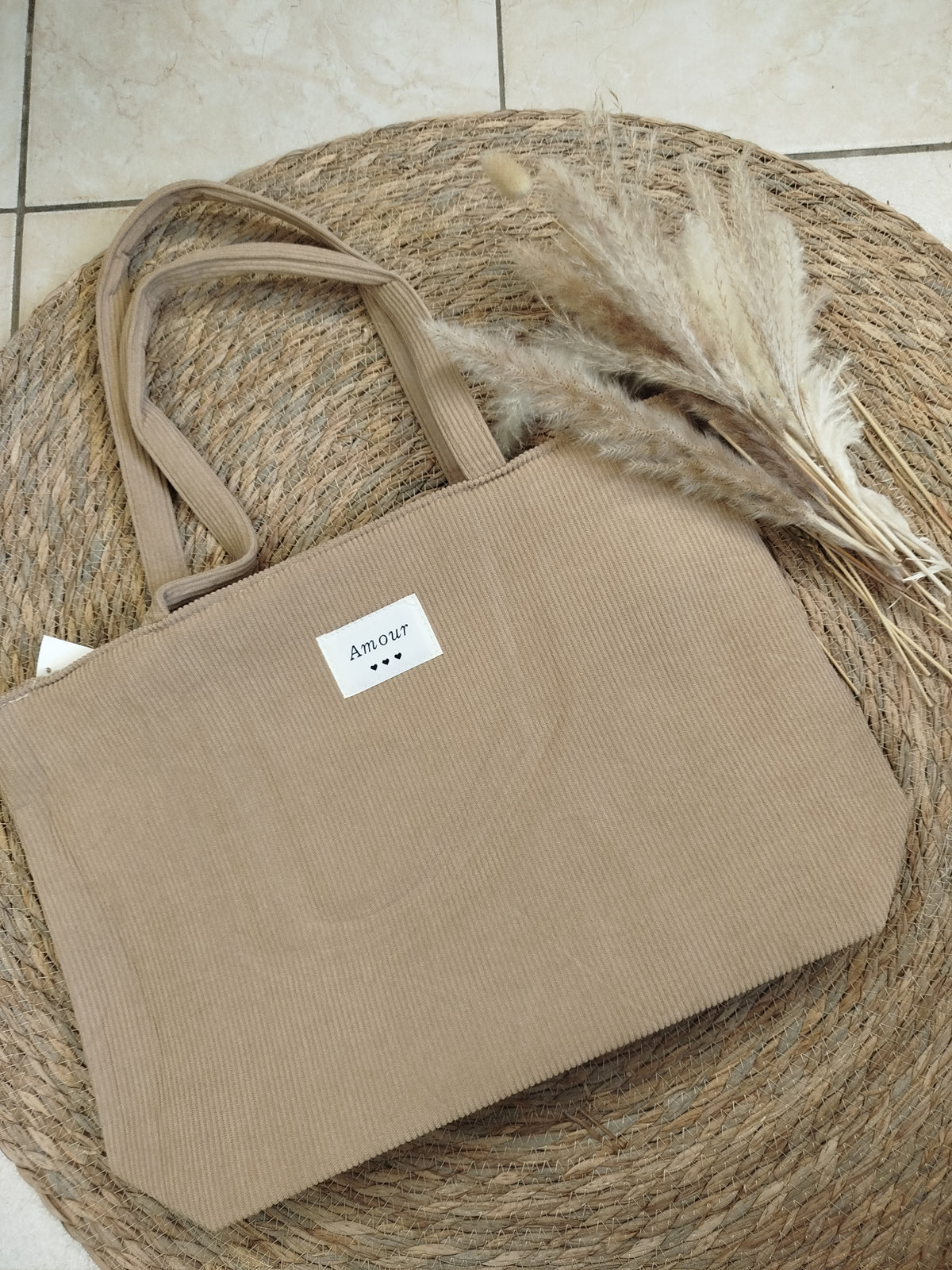 Sac velours AMOUR