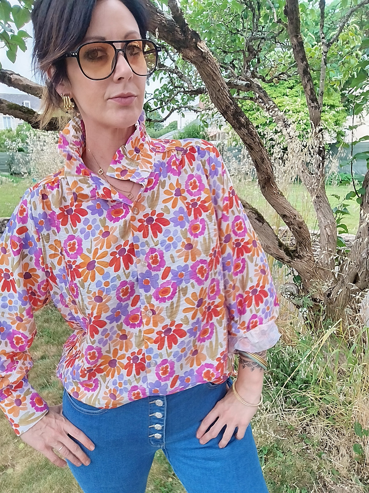 Chemisier fleuri Franca