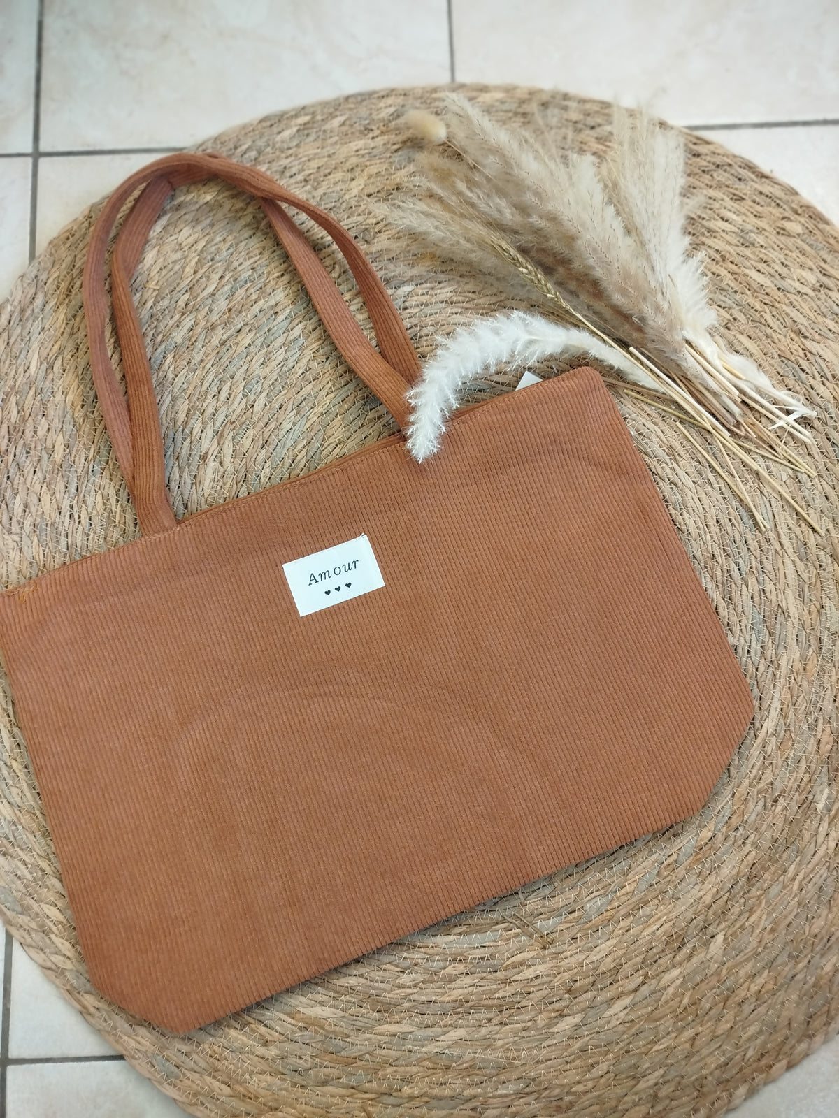 Sac velours AMOUR