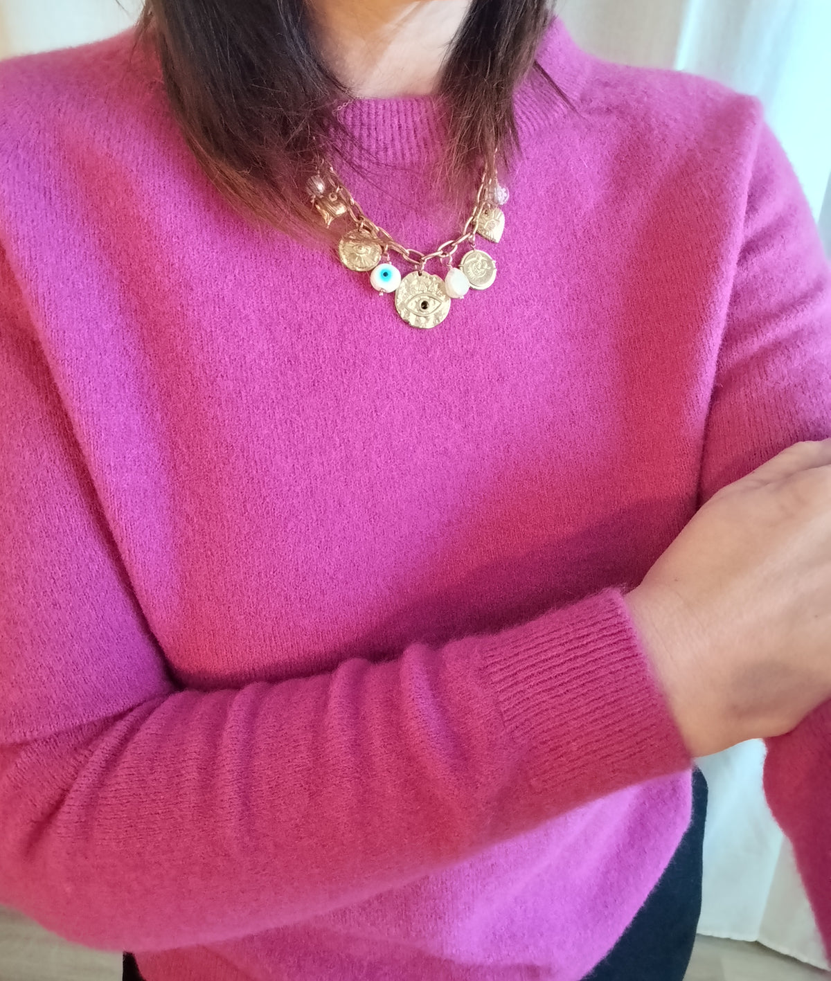 Pull Jane - pull taille unique framboise