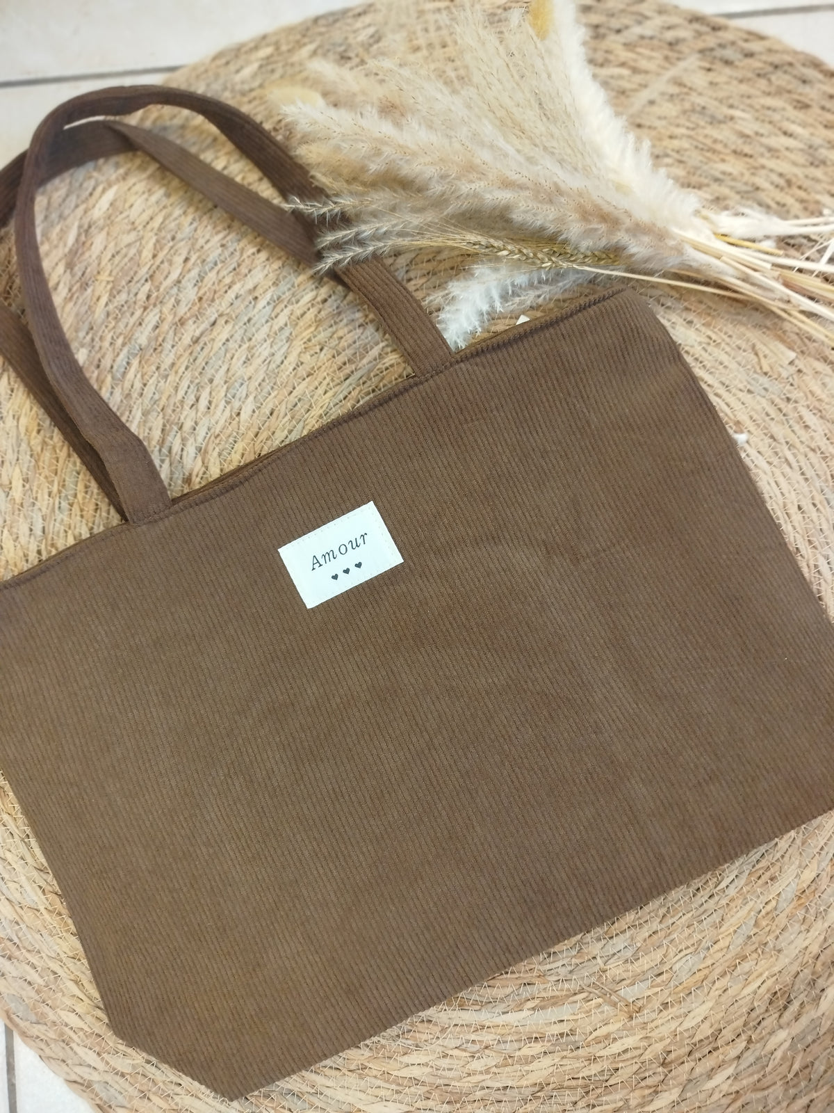 Sac velours AMOUR