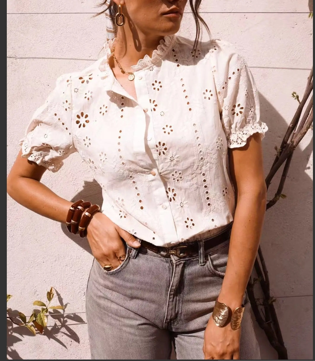 Blouse brodé Eléa
