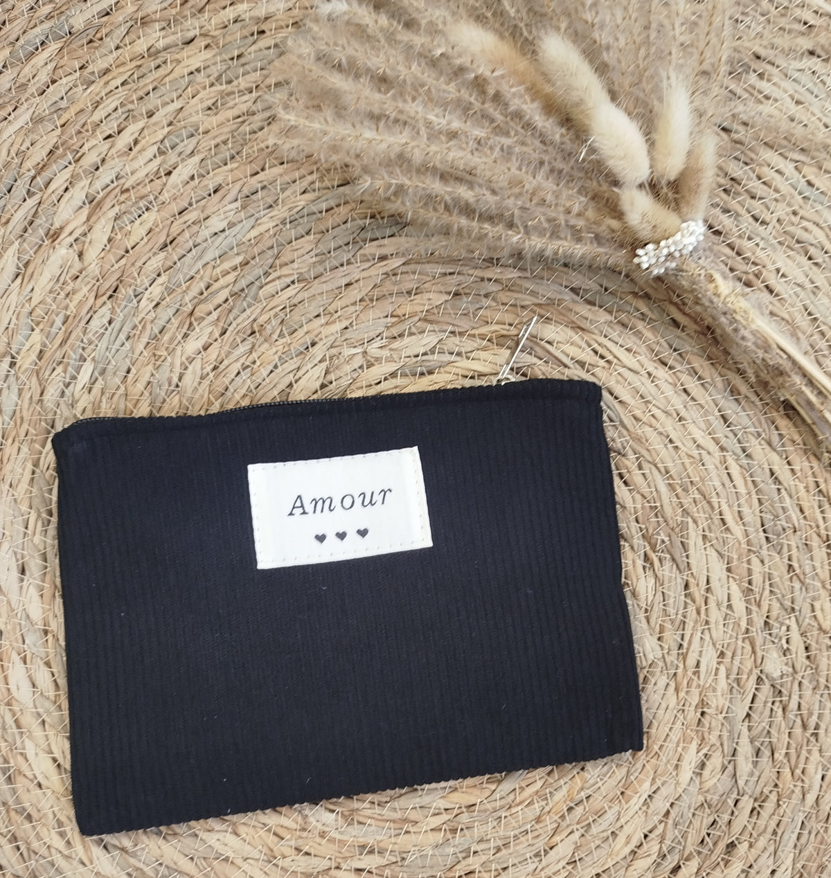 Pochette velours Amour