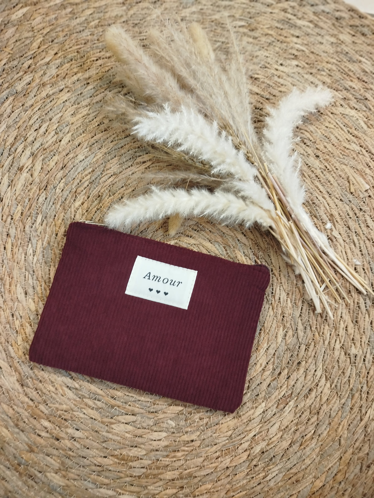 Pochette velours Amour