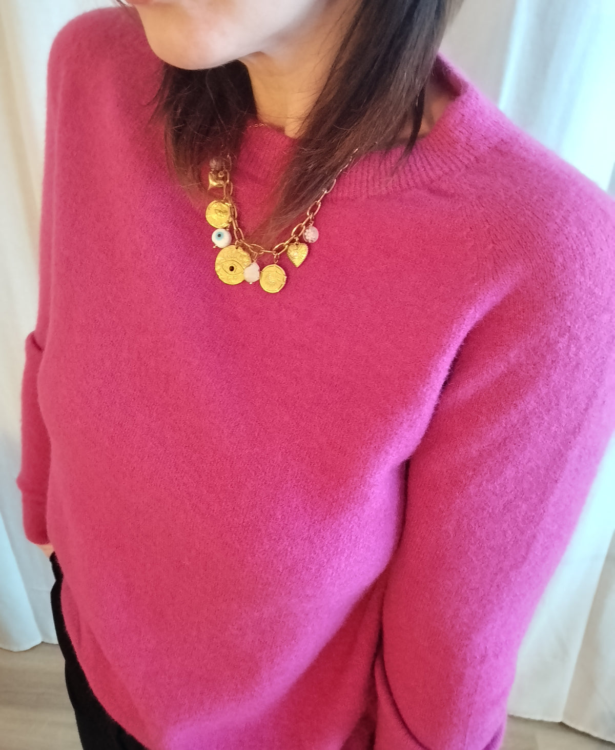 Pull Jane - pull taille unique framboise