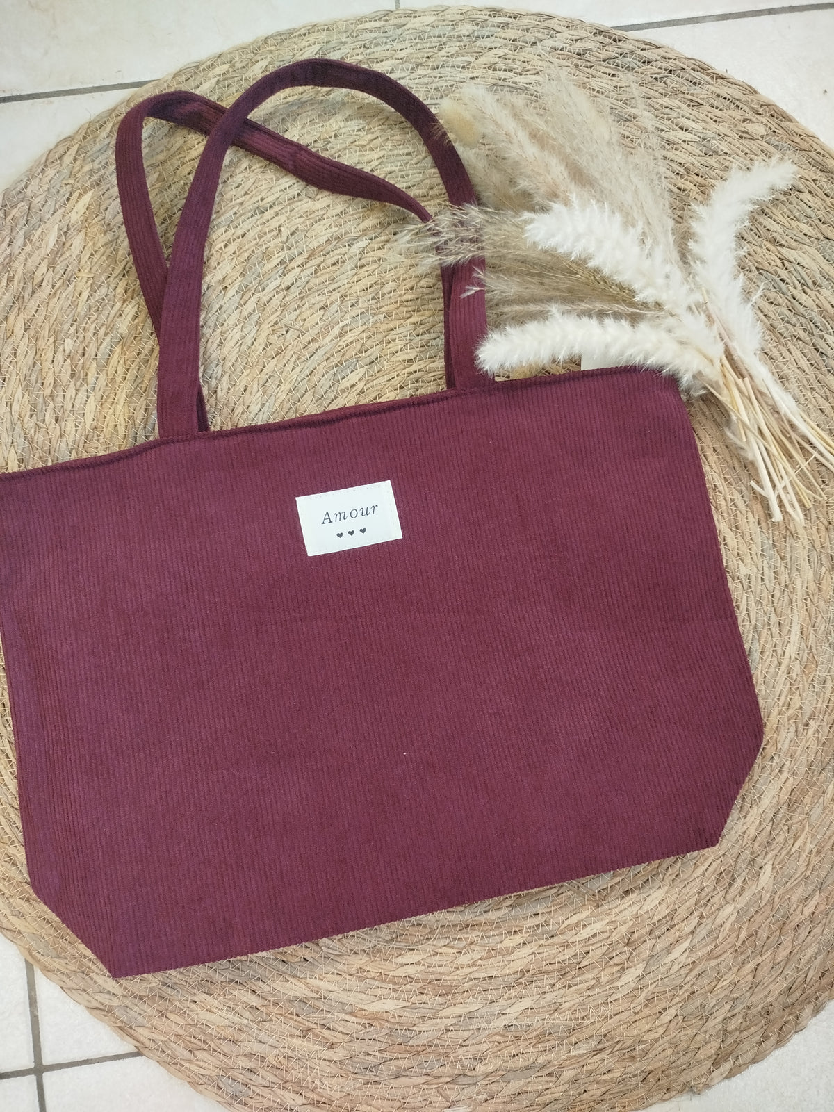 Sac velours AMOUR
