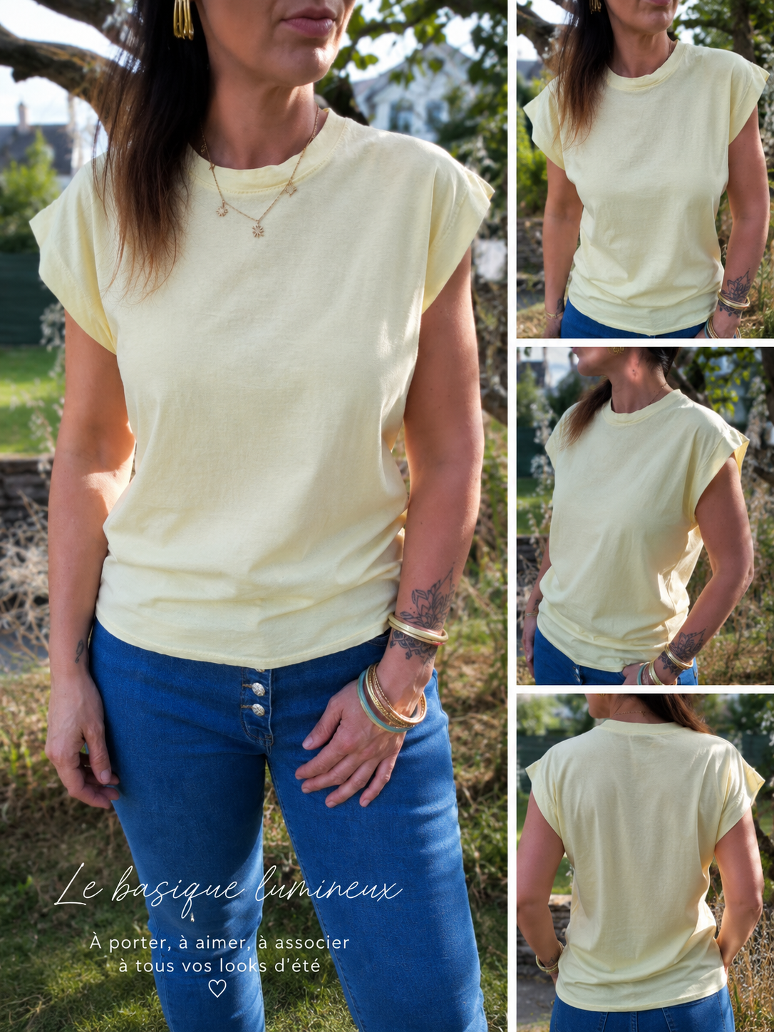 T-shirt jaune Flavie