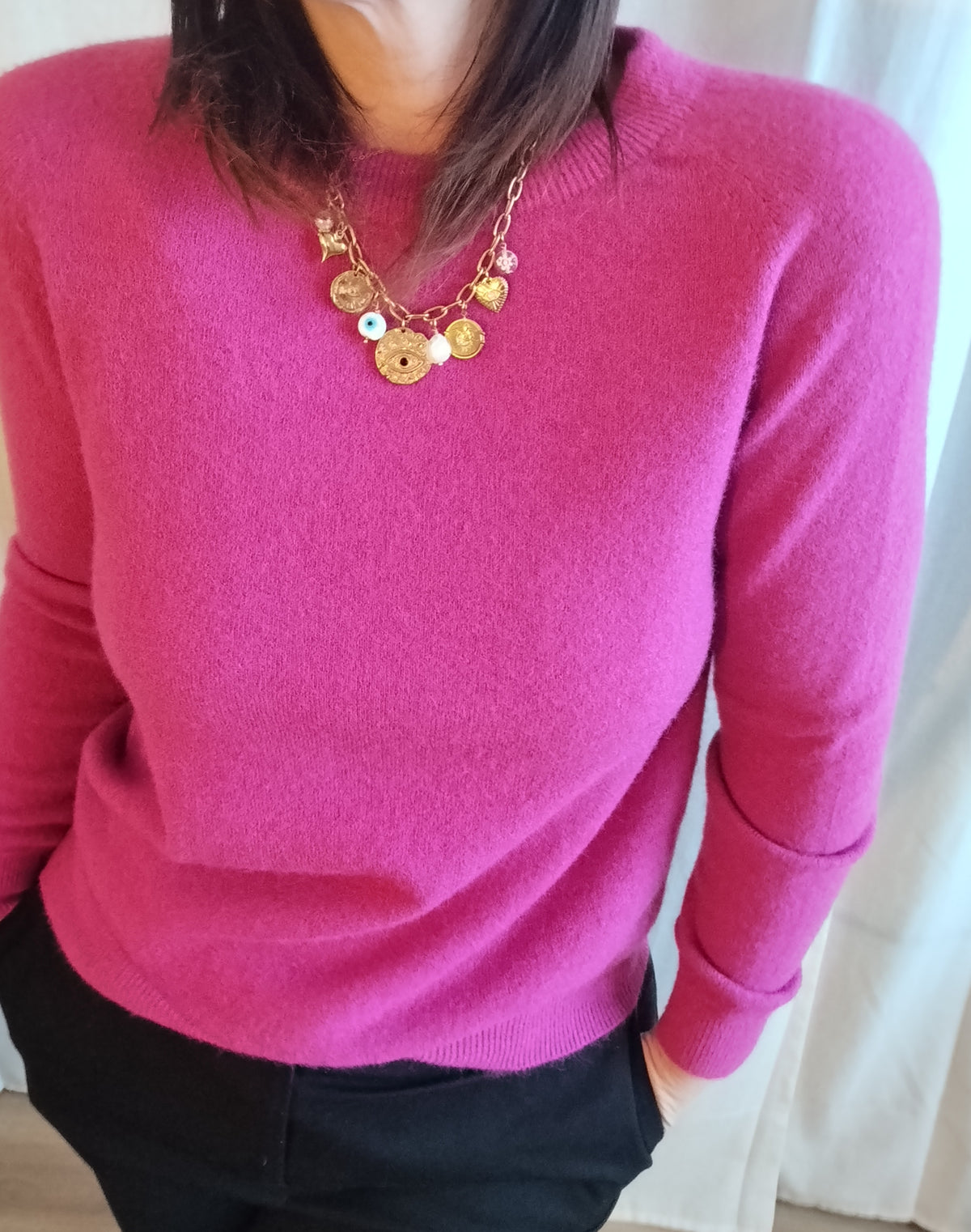 Pull Jane - pull taille unique framboise