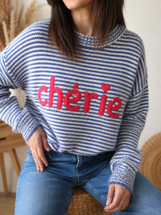 Pull Rosa - pull rayé chérie