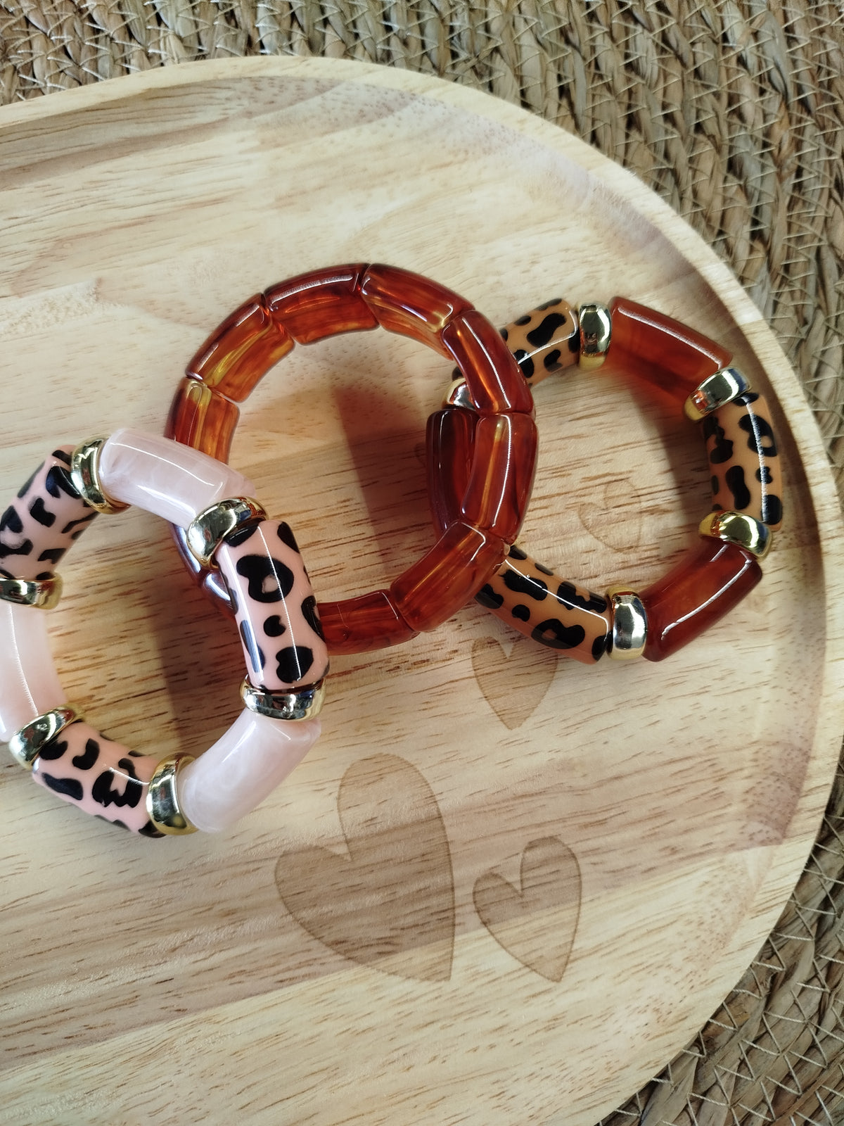 Bracelet Amélie - Bracelet élastique en résine
