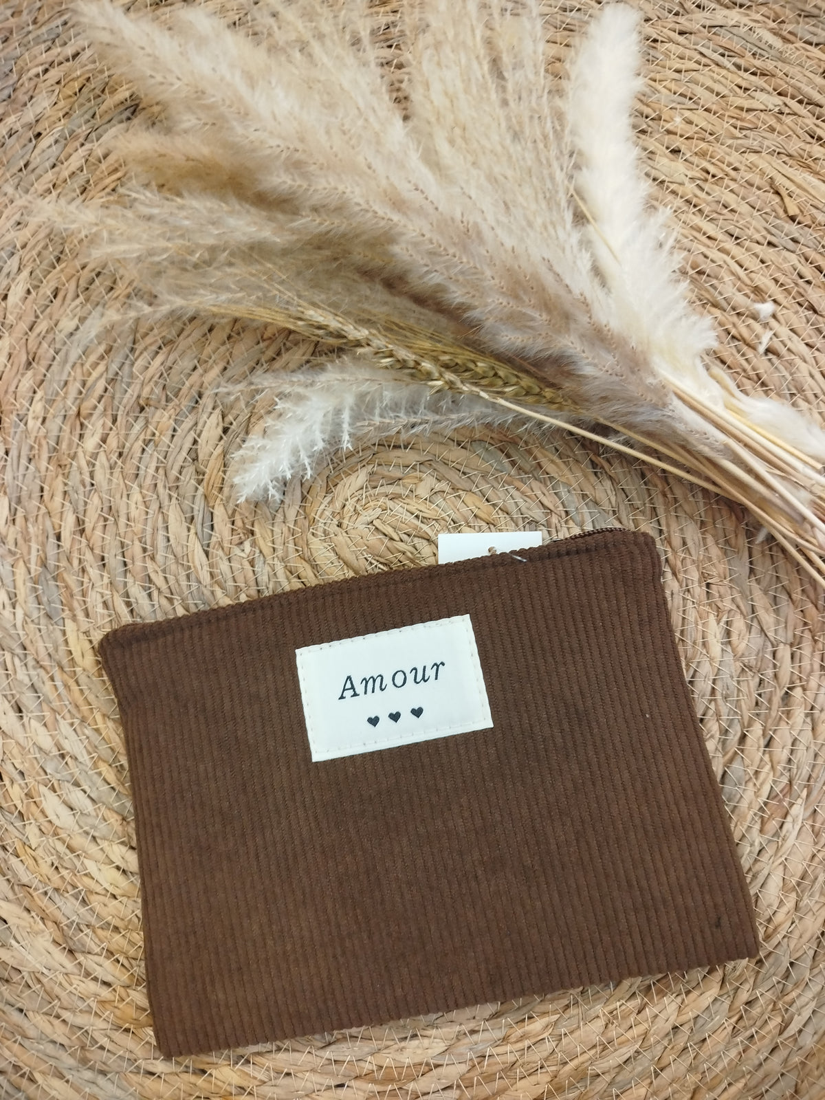 Pochette velours Amour