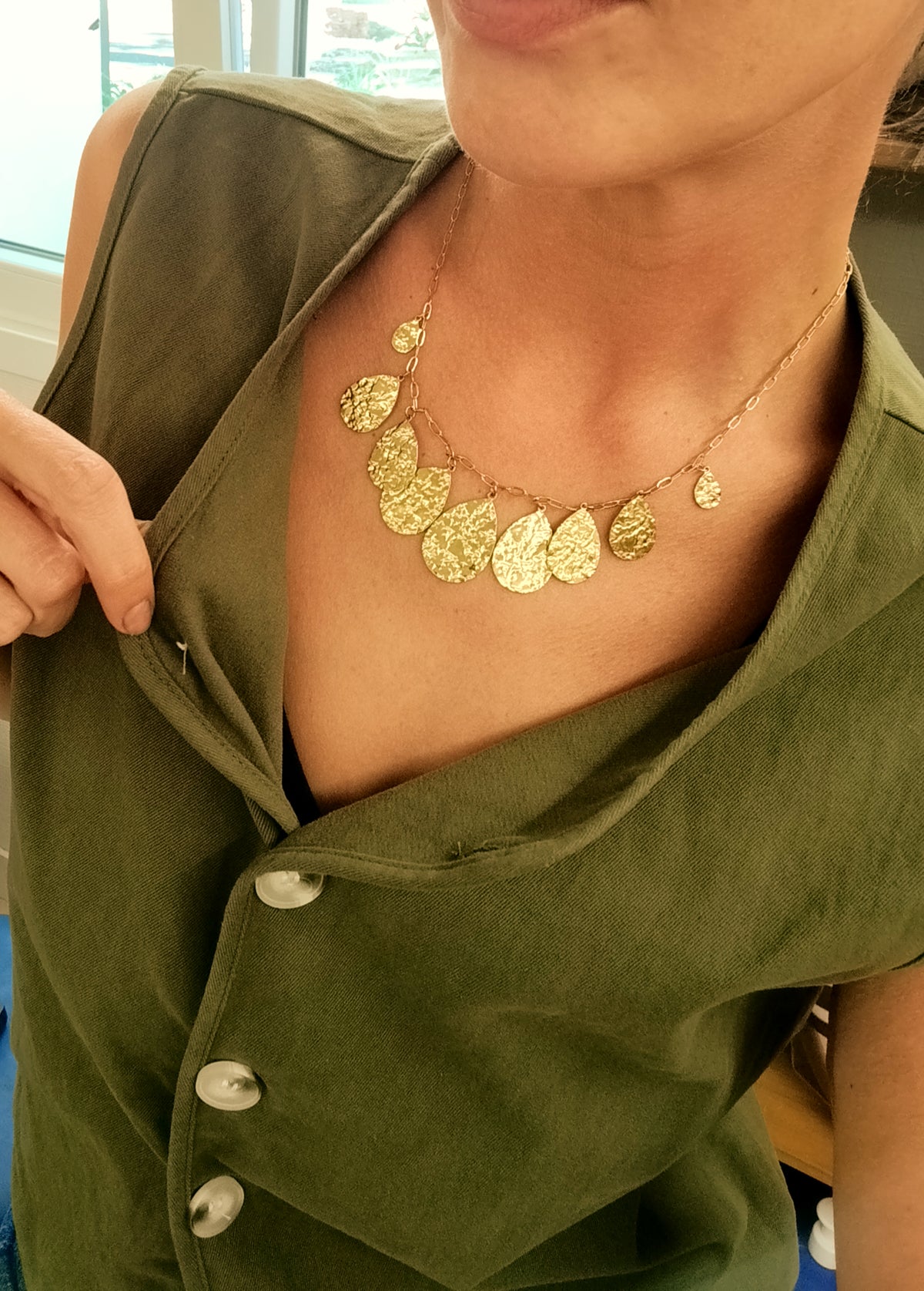Collier Agathe – Pampilles dorées ✨
