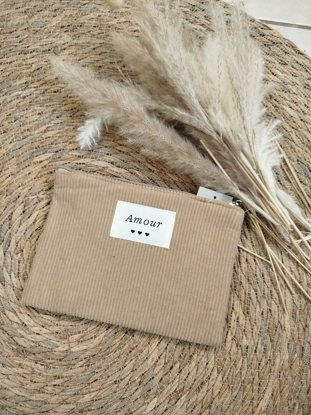 Pochette velours Amour