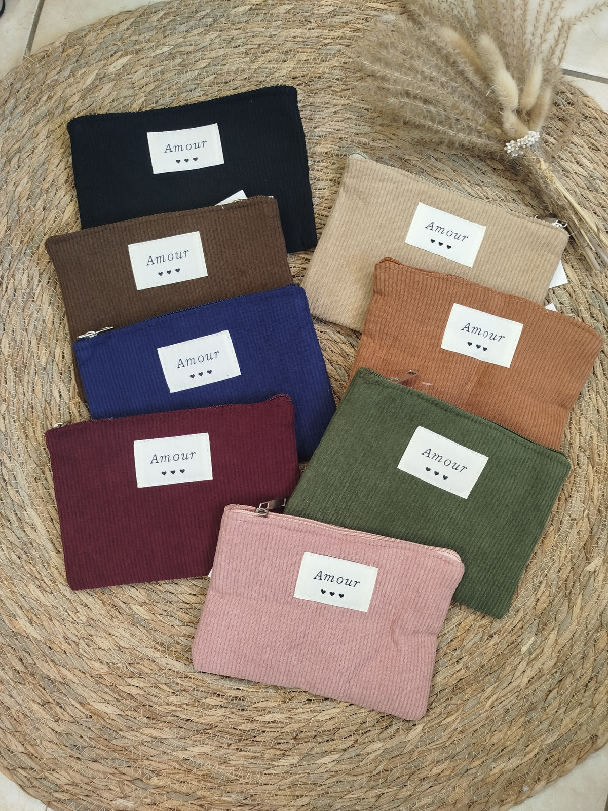 Pochette velours Amour