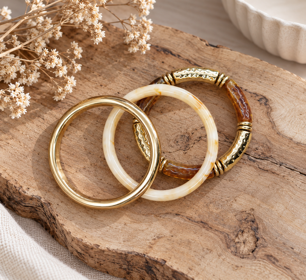 Bracelet Djenna – Trio de bracelets 🤎✨