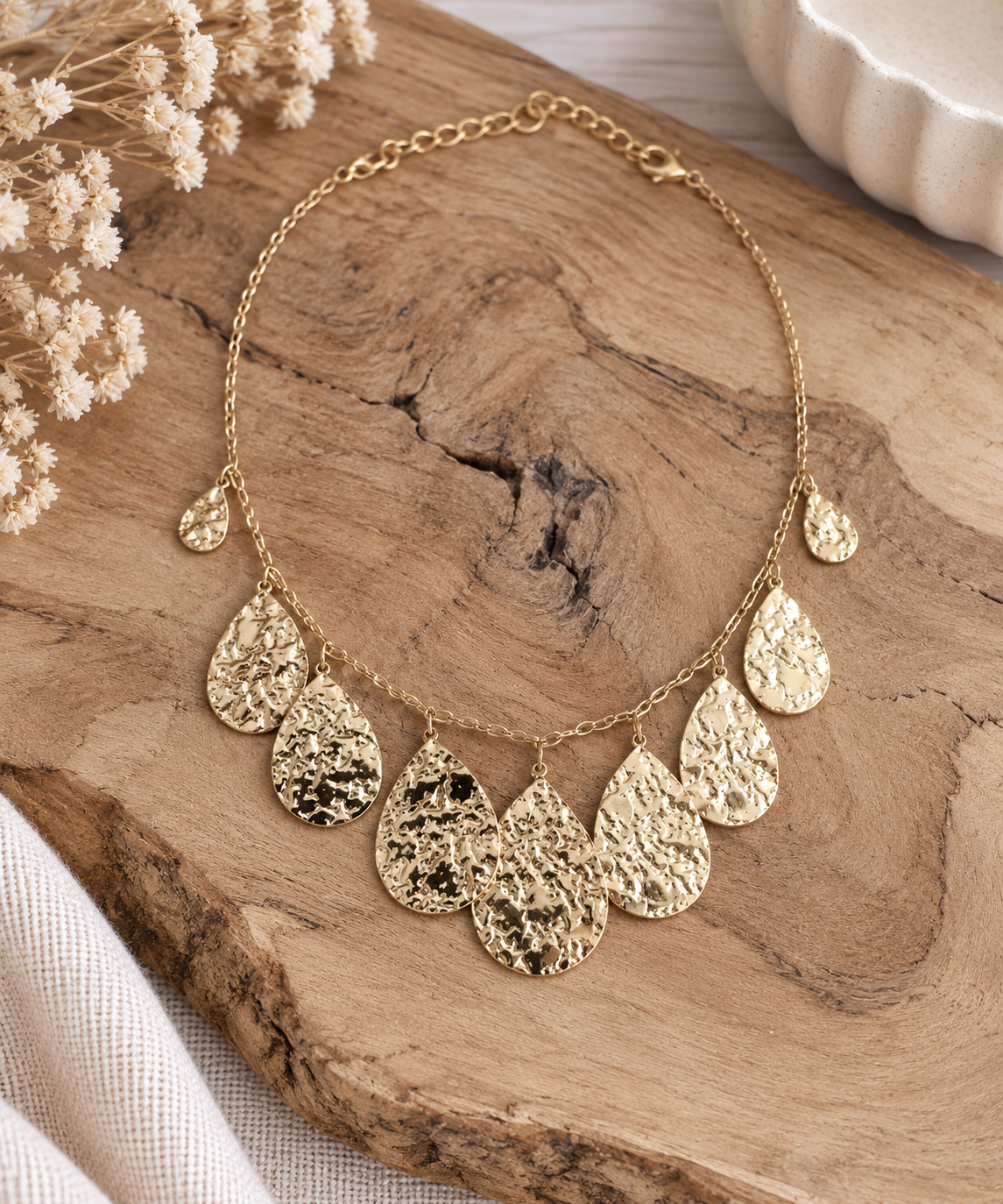 Collier Agathe – Pampilles dorées ✨