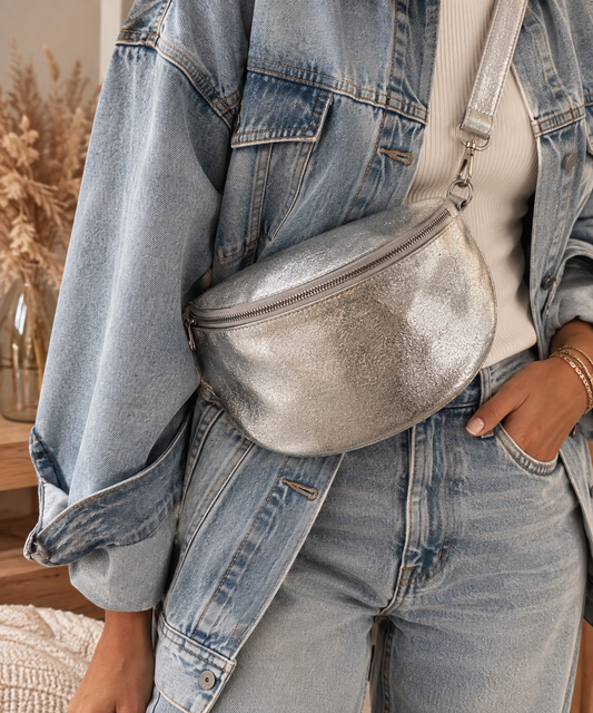 Banane Joelia - sac en cuir brillant