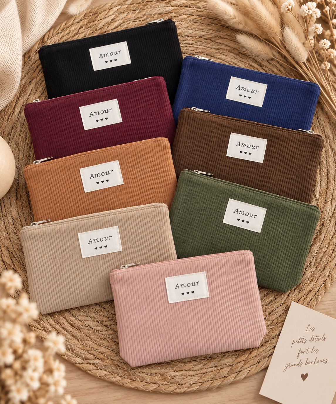 Pochette velours Amour